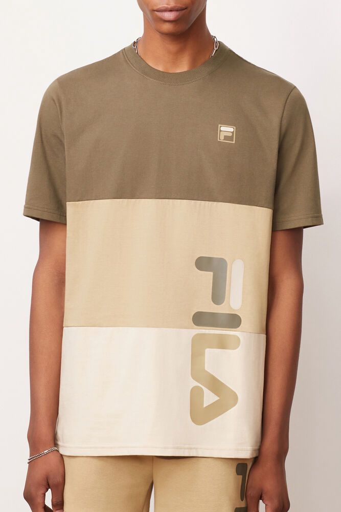 Fila Alfredo T-Shirt Olive - Mens - 28940FWLR